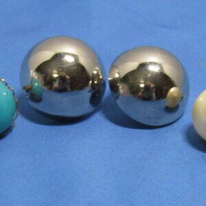 3 pair of vintage screw back earrings Estate Find